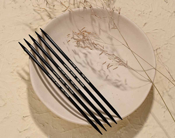 Lantern Moon - Double Point Ebony Needles