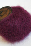 Galler Yarn Belangor French Angora angora yarn ball with soft, fluffy fibers in natural cream color.