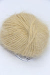 Soft Belangor French Angora yarn by Galler Yarn, showcasing thick, fluffy natural angora fibers for knitting and crocheting projects.