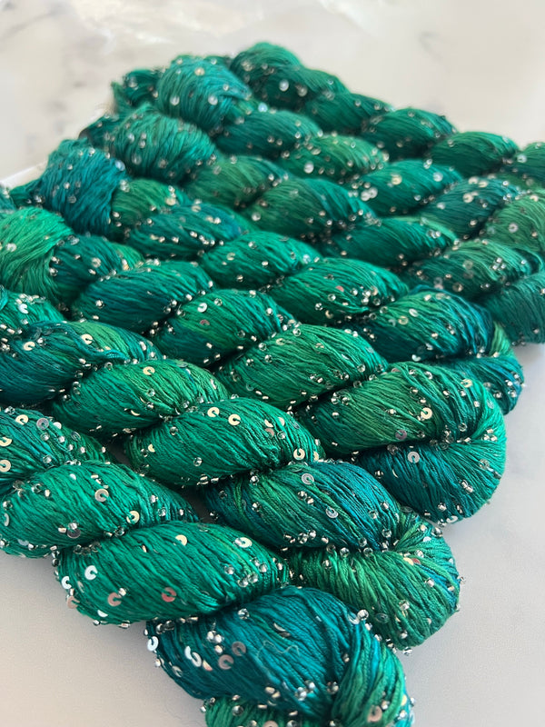 Daily Deal 5-28-2022 Artyarns Beaded Silk and Sequins Light - H13 (Silver)