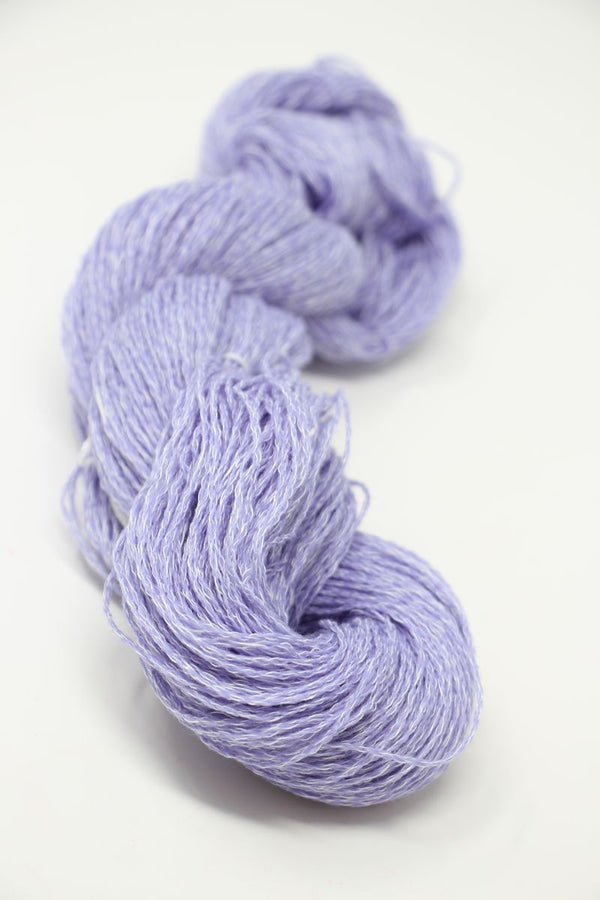 Close-up of Jade Sapphire Sylph Linen & Cashmere Yarn in pale octopus color, showcasing soft, luxurious fiber texture.