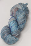Madelinetosh Tosh DK yarn in fallen cloud colorway, soft wool DK weight for knitting and crochet projects.