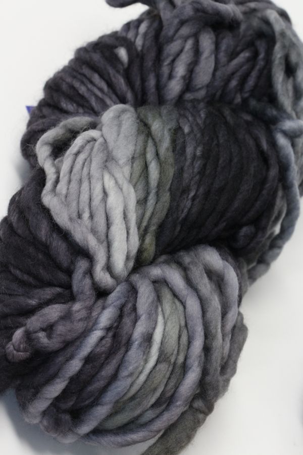 Malabrigo Rasta Merino Wool Yarn in Plomo color, showcasing thick, soft, hand-dyed yarn perfect for cozy knitting projects.