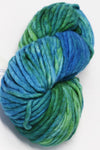 Soft Malabrigo Rasta Merino Wool Yarn in warm Solis color, showcasing thick, bulky texture perfect for cozy knitting projects.
