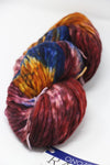 Malabrigo Rasta merino wool yarn in Xilofono color, showcasing thick, soft, hand-dyed yarn for knitting and crochet projects.