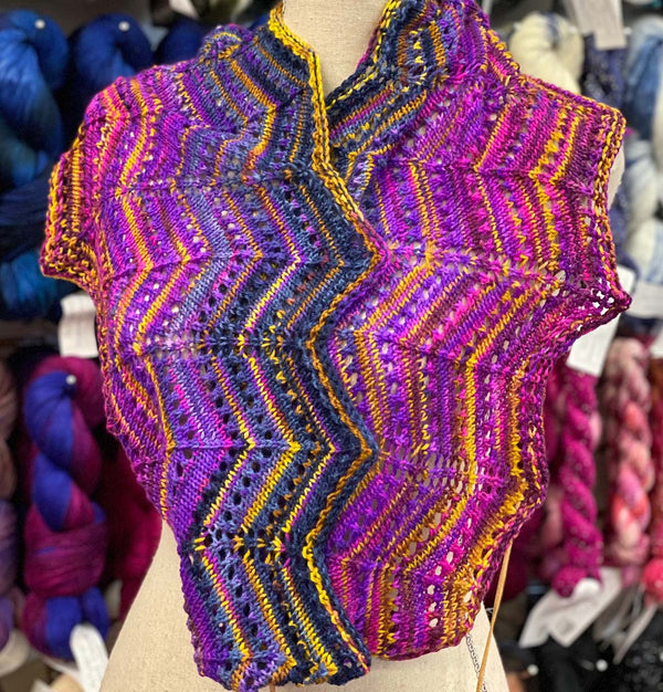 Artyarns - Inspiration Club - July 2021 - Northern Lights Vent Solitaire Cowl Kit