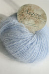 Blue Plymouth Angora Yarn ball, soft and fluffy knitting yarn made from angora, showcasing its smooth texture and vibrant color.
