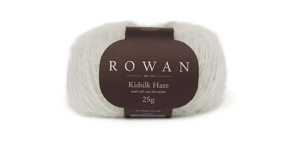 Rowan Kidsilk Haze yarn in mint green, soft and delicate, ideal for knitting or crochet projects.
