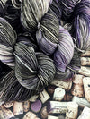Close-up of Zen Yarn Garden Serenity 20 fingering weight yarn in soft, natural tones showing its smooth, fiber-rich texture.