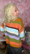 Snuggle Stripe Sweater - Orange