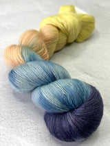 Artyarns Cashmere 5 yarn in F Series Hudson Valley and 500 Series Painters colors, soft and luxurious cashmere yarn for knitting.
