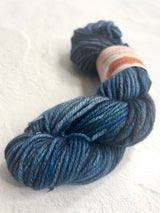 Jade Sapphire 8 Ply Cashmere Yarn in Blue Stone color, soft and luxurious cashmere fiber for knitting or weaving projects.