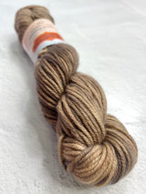 Jade Sapphire Cashmere 8 Ply Cashmere Yarn in Sandstone color, showing soft, luxurious yarn fibers and texture.