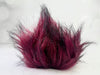 Purple faux fur pom pom from Fabulousyarn, 6-7 inches, with soft, fluffy texture perfect for craft projects or accessories.