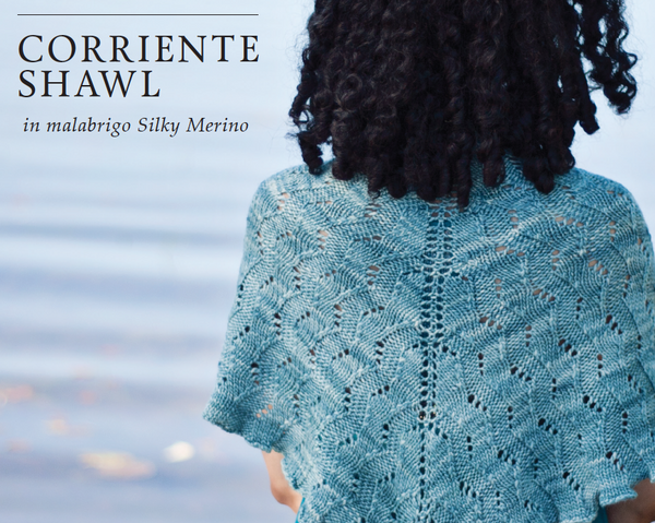 Malabrigo - Kit - Corriente Shawl (Silky Merino Yarn 3 skeins)