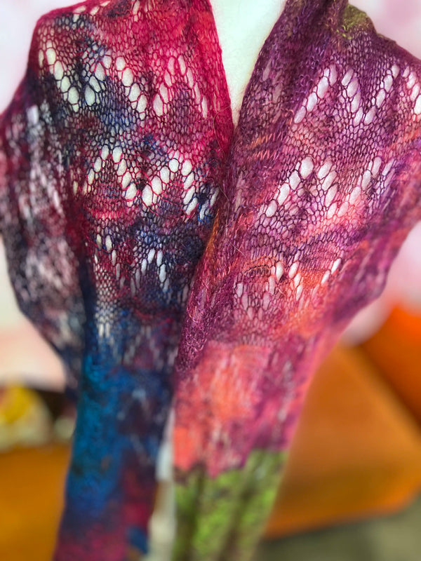 Artyarns | Silk Mohair 2 Ply Fingering | Horseshoe Wrap Shawl Kit