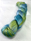 Close-up of Artyarns Regal Silk Yarn in H Series, showcasing its smooth silk texture and vibrant color highlights.