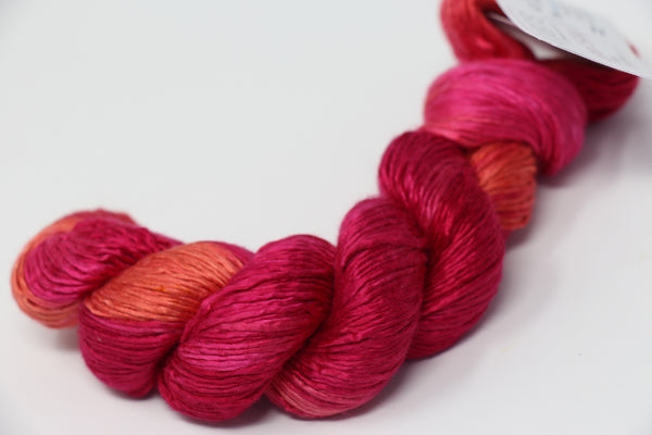 Close-up of Artyarns Regal Silk Yarn H Series in rich highlights, showcasing smooth silk texture and vibrant color details.