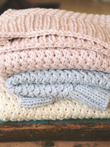 Blue Sky Fibers - Knit kit | Mac & Me Lattice Baby Blanket (Organic Cotton Worsted)