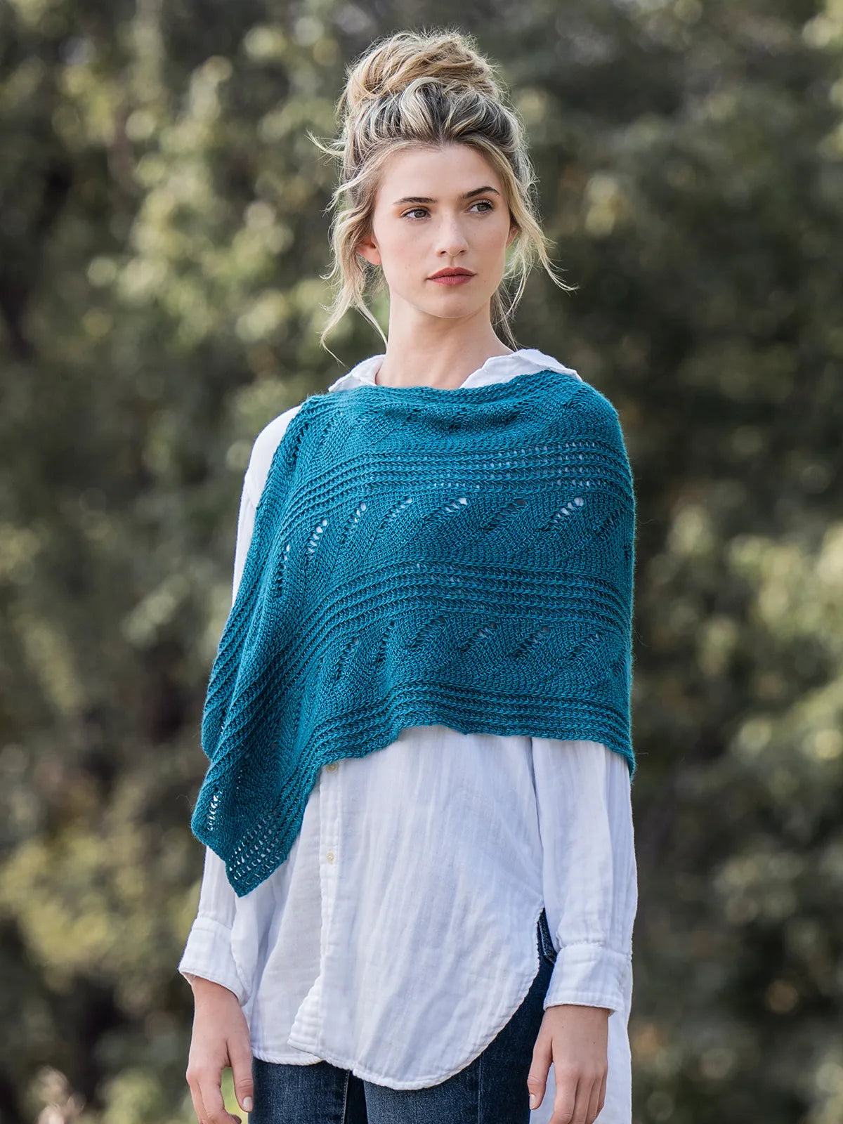 Blue Sky Fibers | Coastal Waves Tunisian Wrap Kit | Metalico