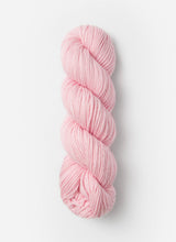 Blue Sky Fibers Sweater Worsted Superwash knitting yarn in soft blue, featuring wool and cotton blend, displayed in a skein.