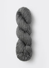 Blue Sky Fibers Sweater Worsted Superwash knitting yarn in soft blue, showcasing the wool and cotton blend for knitting projects.