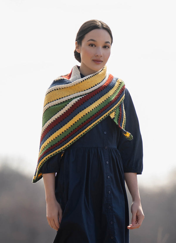 Blue Sky Fibers | Organic Cotton Sport | Camp Ivanhoe Shawl Kit