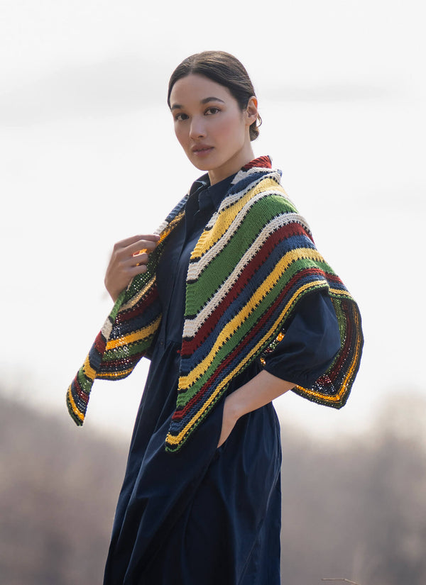 Blue Sky Fibers | Organic Cotton Sport | Camp Ivanhoe Shawl Kit