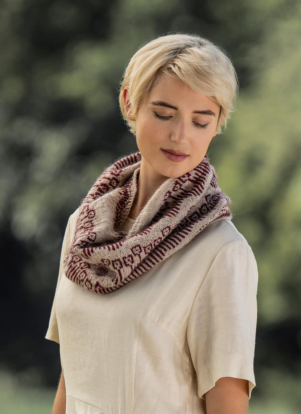 Blue Sky Fibers | Woolstok Light | Poppy Fields Cowl Kit (As Shown)