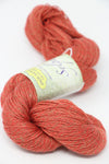 Jade Sapphire Sylph linen and cashmere yarn in soft, natural tones, showcasing the luxurious fiber blend and delicate texture.