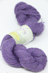 Purple Jade Sapphire Sylph linen and cashmere yarn ball showing soft texture and vibrant color for knitting or weaving projects.
