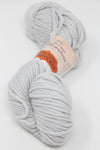 Jade Sapphire Cashmere 8 Ply Cashmere Yarn in Silver Pearl color, showcasing soft, luxurious fibers and detailed texture.