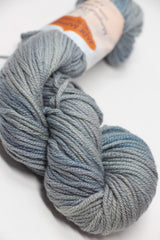 Jade Sapphire 8 Ply Cashmere yarn in Shadowstone color, showcasing soft, luxurious cashmere fibers for knitting or weaving projects.