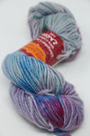 Gray Jade Sapphire Zageo 6 Ply Cashmere Yarn skein, soft and luxurious cashmere fiber for knitting or knitting projects.