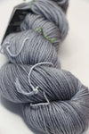 Madeline Tosh vintage merino wool yarn in great grey owl color, showcasing soft, textured yarn suitable for knitting or crochet projects.