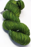 MadelineTosh Vintage merino wool yarn in Jade color, showcasing soft, textured yarn for knitting or crochet projects.