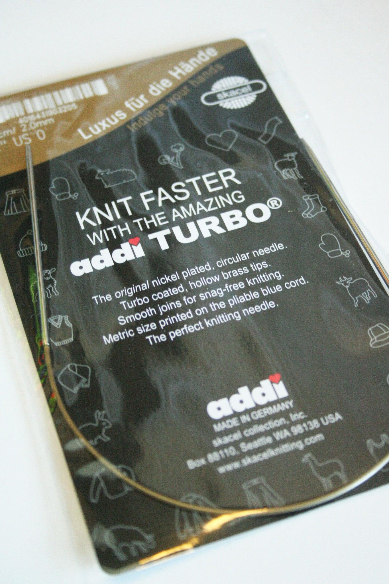 addi Turbo® Circular Knitting Needles Skacel USA US 3 (3.25mm), 47 inch  (120cm