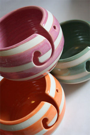 Handmade Ceramic Yarn Bowls from Pawley Studios