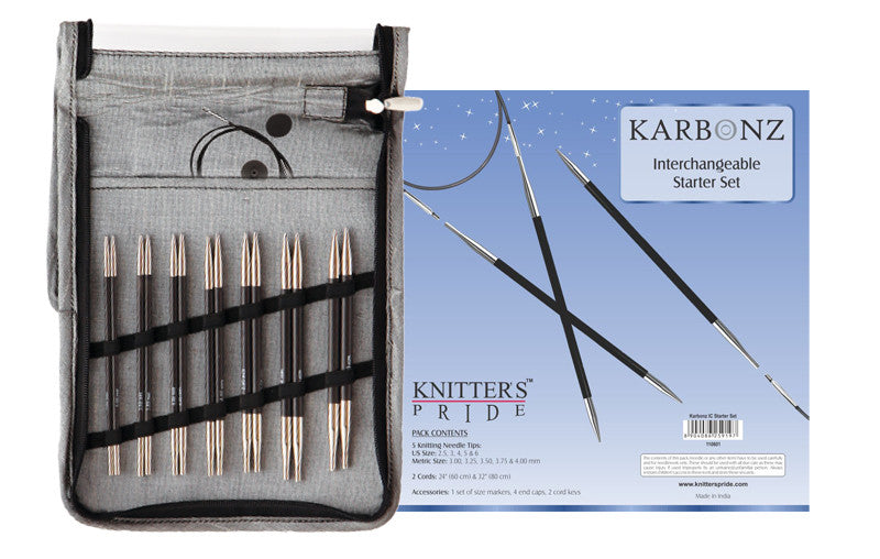 Knitters Pride KARBONZ Interchangeable  Needle Starter Set