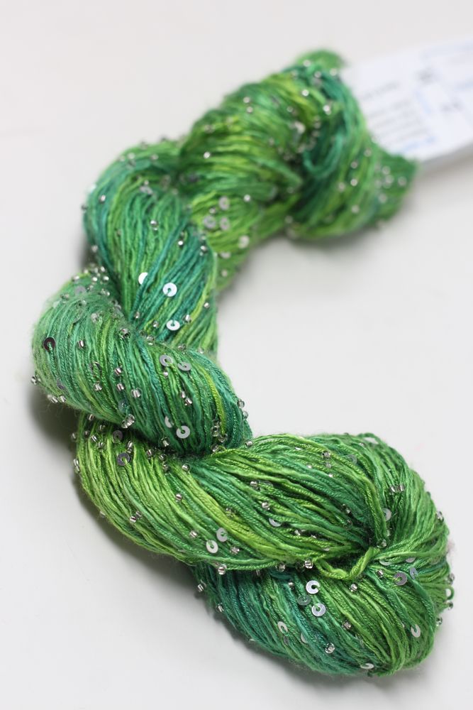 Artyarns Beaded Silk & Sequins Light (H Series) - H17 Emerald Purples (Gunmetal)