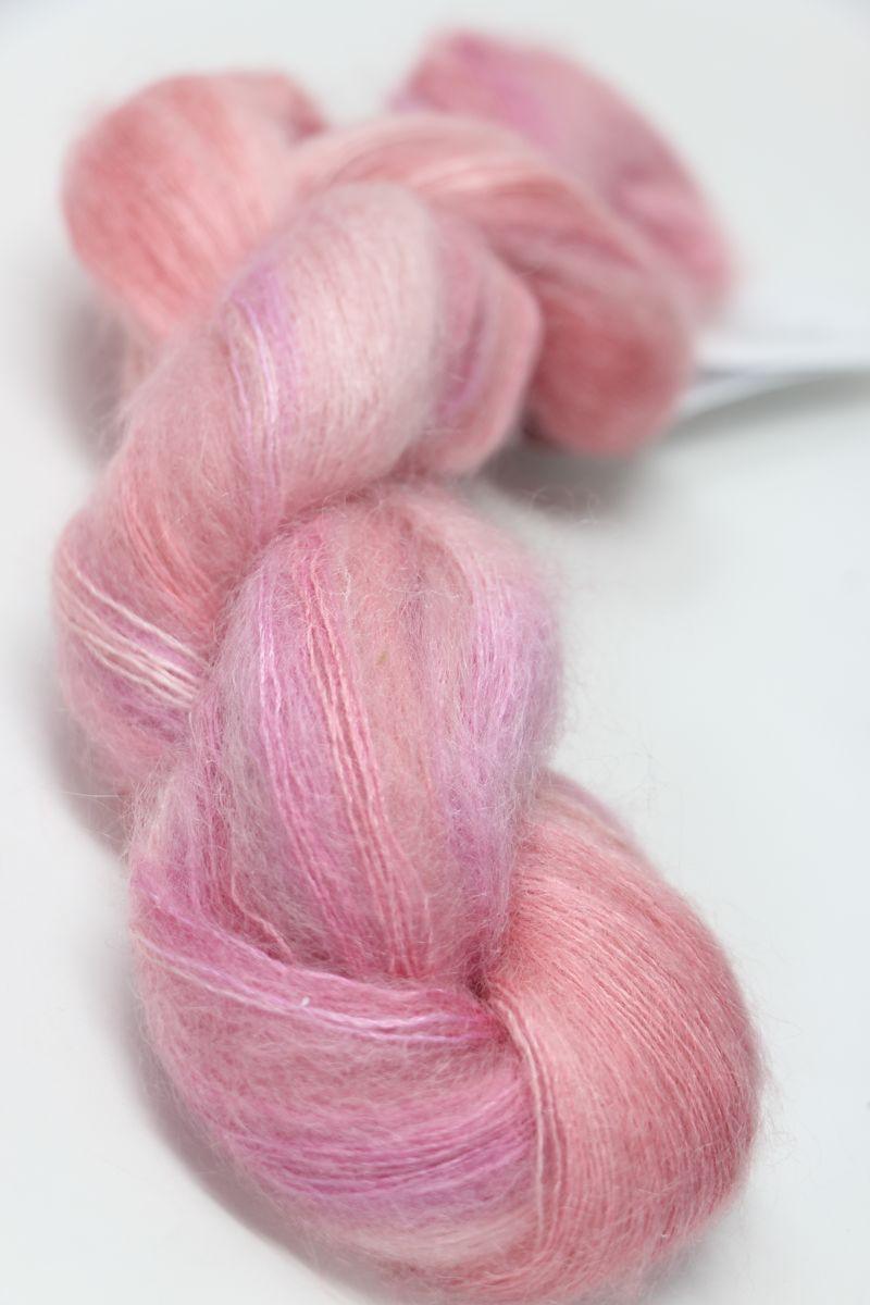 Wild Flower, Pink brown mohair yarn