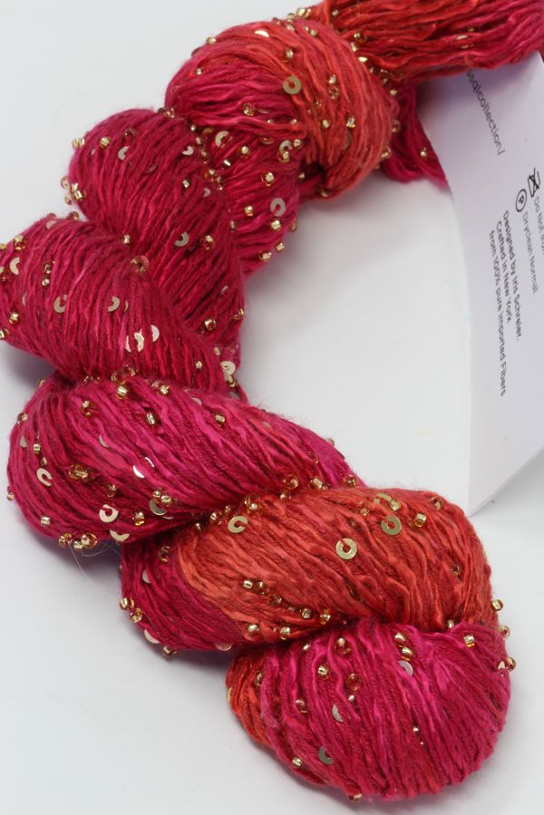 Beaded silk and sequins yarn by Artyarns, Light (H Series), with shimmering beads and intricate textures.