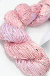 Beaded silk and sequins yarn by Artyarns from the Beaded Silk & Sequins Light series, showcasing shimmering beaded texture.