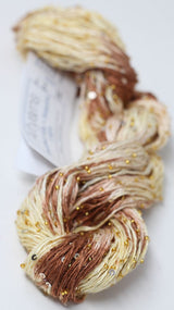 Beaded silk and sequins yarn from Artyarns Beaded Silk & Sequins Light H Series, shown in a close-up of the beaded texture.