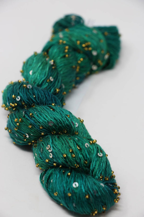 Beaded silk and sequins yarn by Artyarns, Light (H Series), featuring shimmering beads and sequins for elegant knitting or crochet projects.