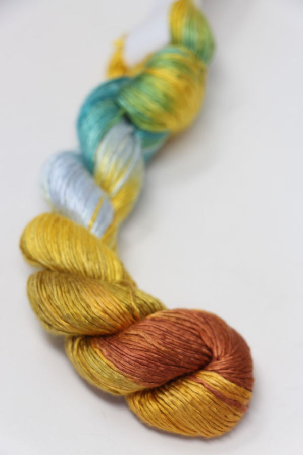 Artyarns Regal Silk Yarn 500 Painters, luxurious silk yarn in vibrant colors, displayed in a close-up image.