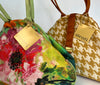 Atenti Betty handbag in black with birdy pattern, stylish tote bag with handles and spacious interior.