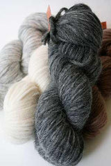 Blue Sky Fibers Techno Alpaca/Silk/Merino yarn in a bundle, showcasing soft, multicolored alpaca yarn with silk and merino blend.