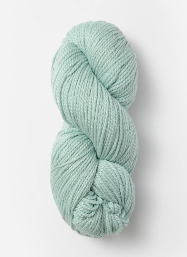 Blue Sky Fibers Extra Alpaca Merino aran yarn skein in soft blue, showcasing thick, cozy alpaca and merino wool blend.