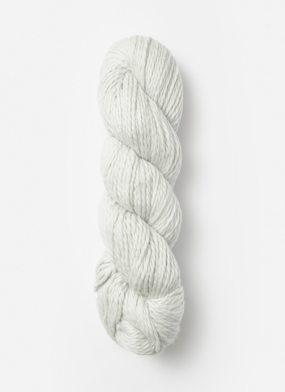 Blue Sky Alpacas Worsted Organic Cotton yarn in solid blue sky color, showcasing soft, smooth fiber texture.